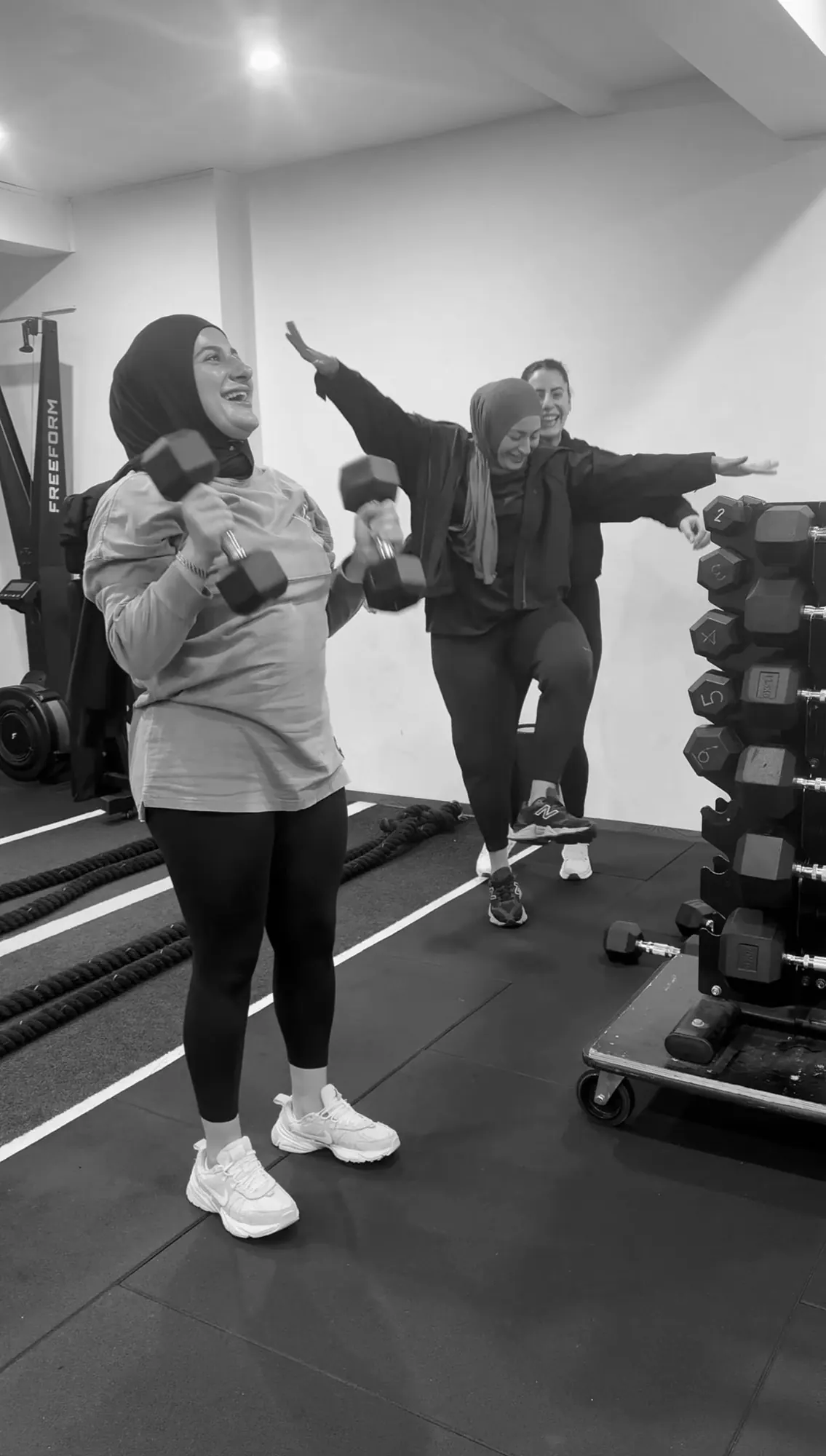 LNPT members share a joyful moment while training together.